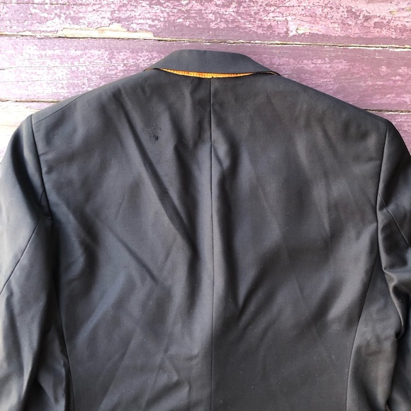 Paul Betenly Rocco Tuxedo Jacket Black 100% Wool Super 120s 38S - Picture 11 of 16